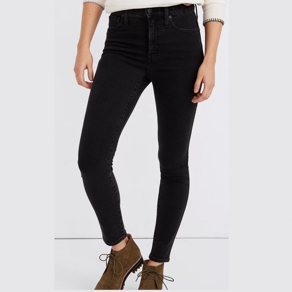 Madewell 10" High-Rise Women Skinny Jeans Starkey Wash Faded Black 28 NWT Denim